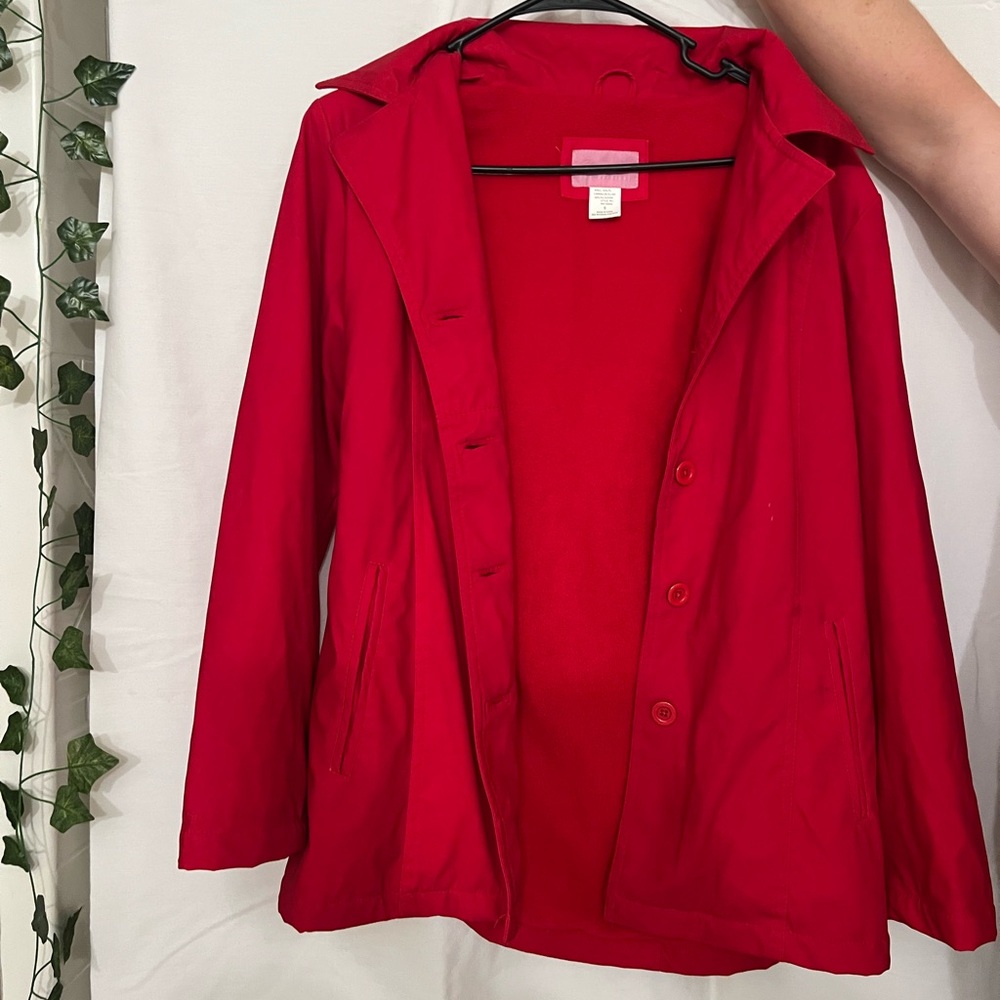 Red Cheperal raincoat